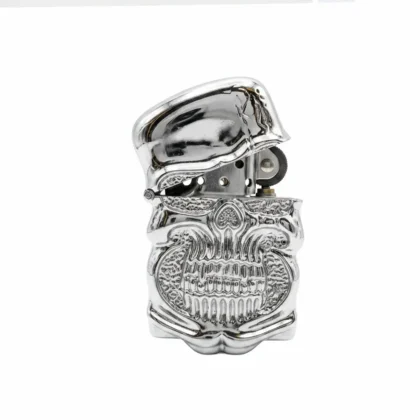Skull Designed Fancy Lighter after open cap